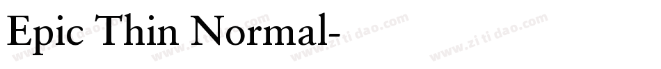 Epic Thin Normal字体转换